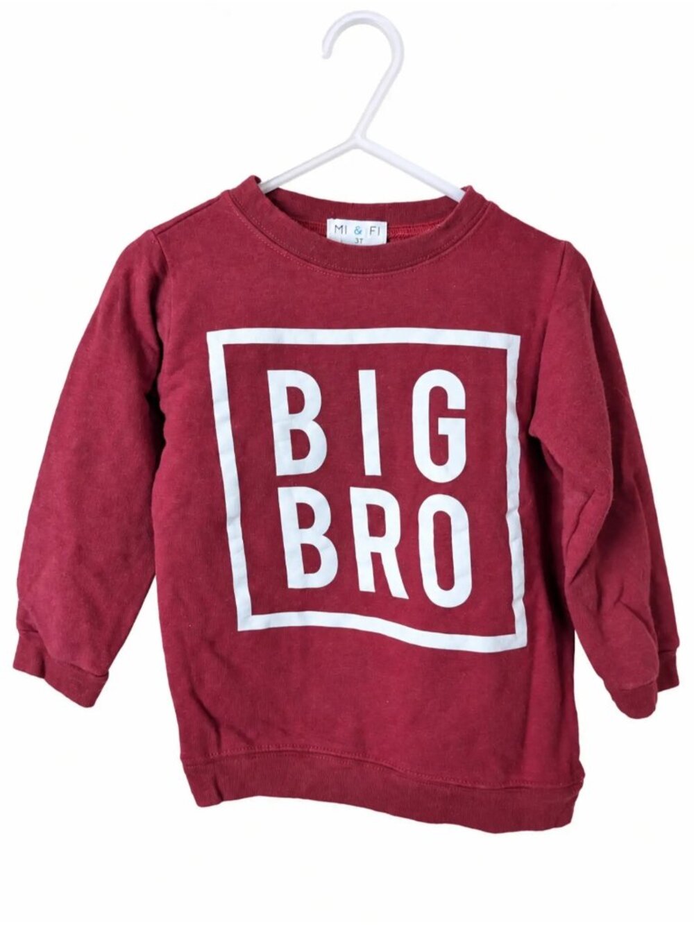 Mi & Fi Bamboo Fleece Big Bro Crewneck 2T Boys Clothes
